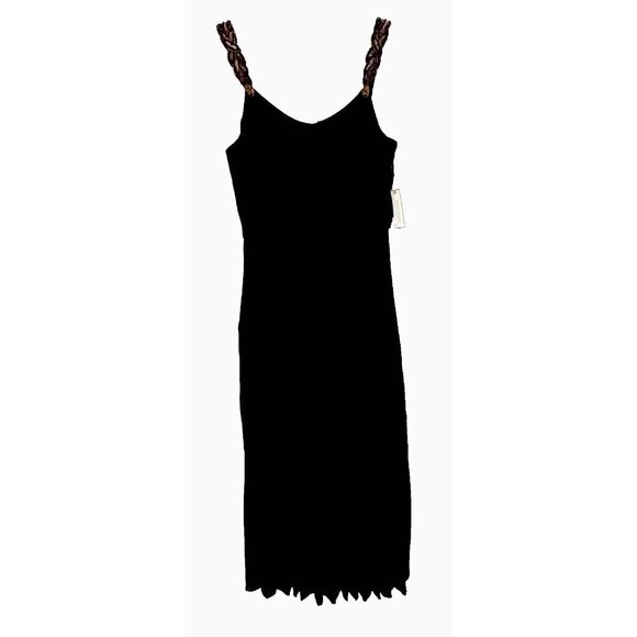 Bisou Bisou Sleeveless Pleated Blouson Black Long Formal Dress - Size 8 NWT - Picture 1 of 10
